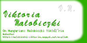 viktoria malobiczki business card